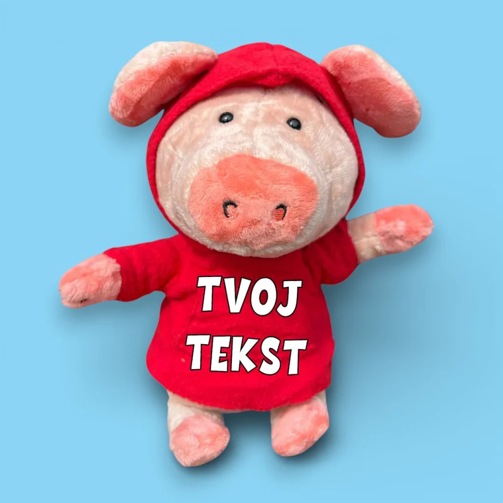 Plišana svinja sa tekstom po želji
