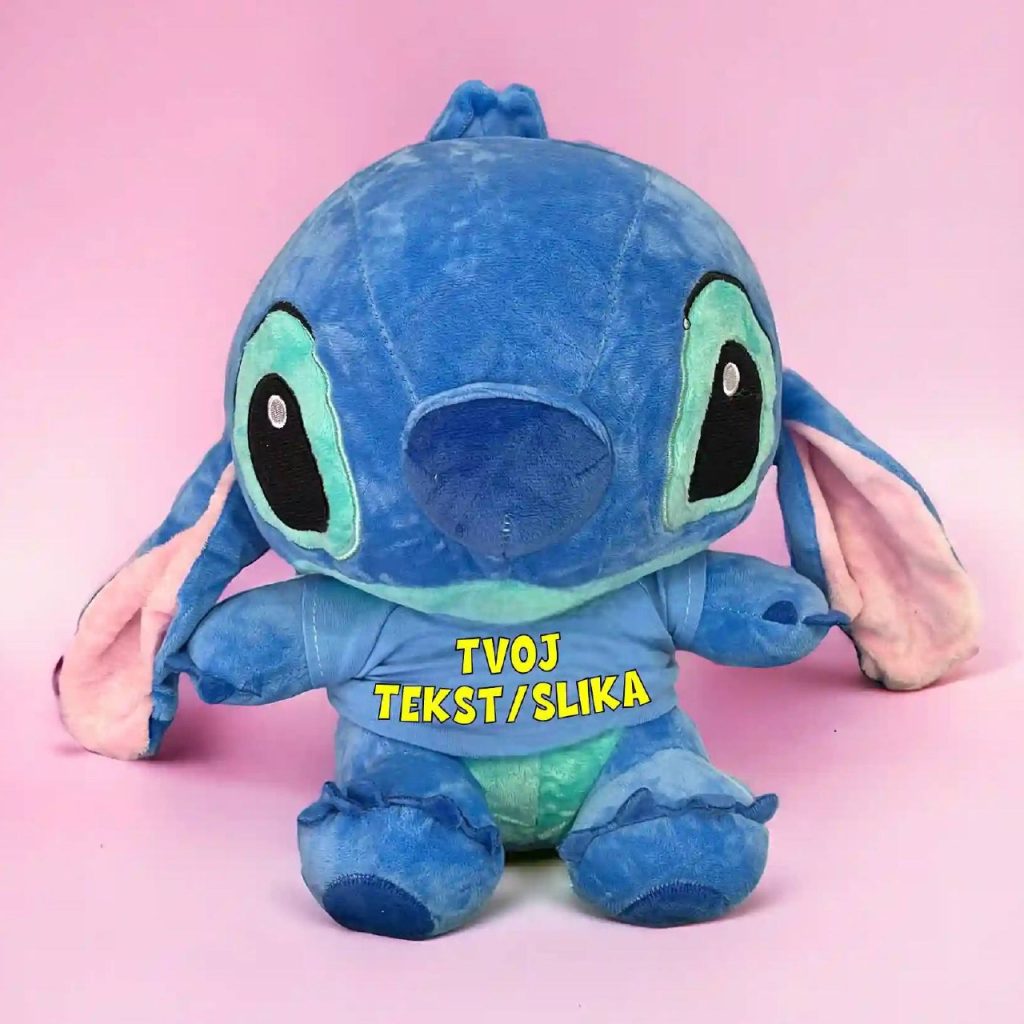 Plišana igračka Stitch sa tekstom ili slikom po tvojoj želji
