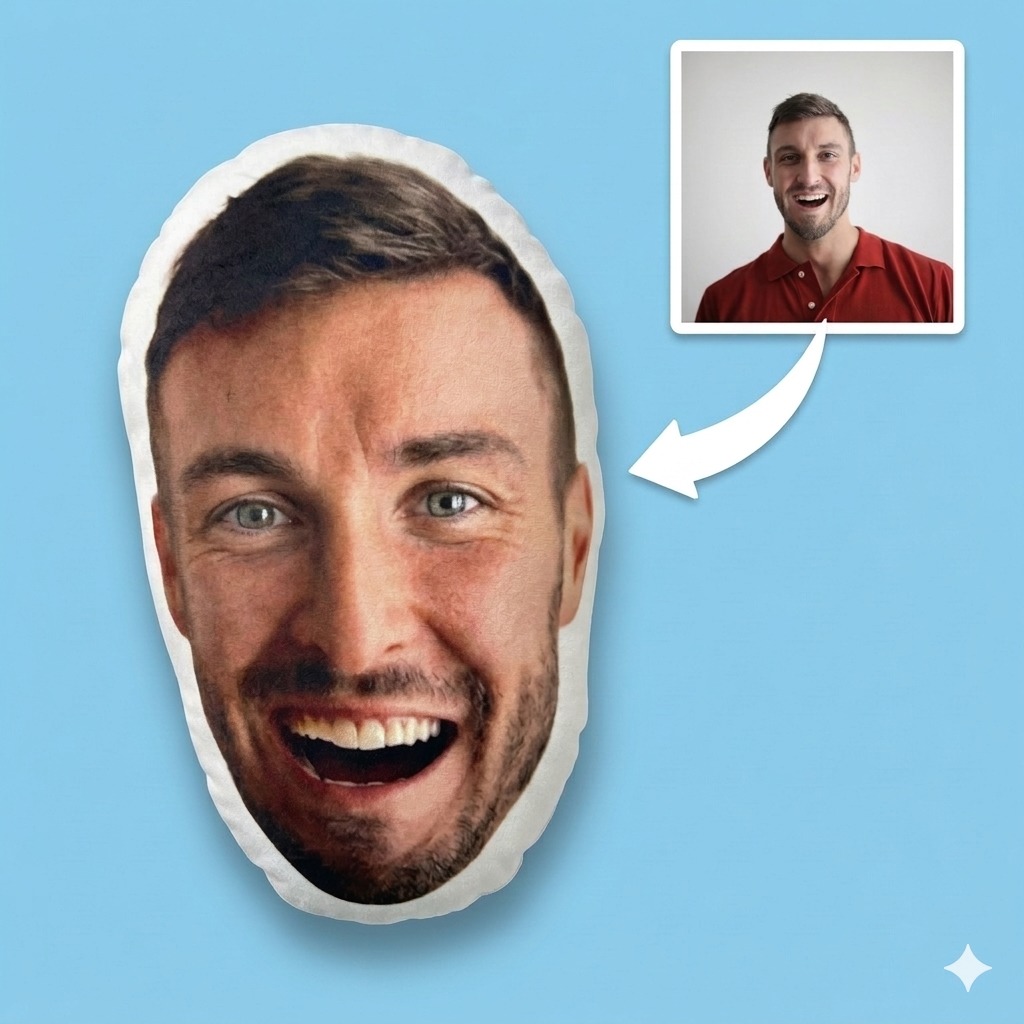 Štampa lica na jastuku po njegovom obliku!