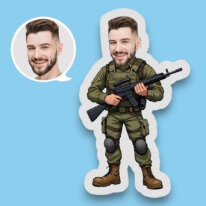 Vojna uniforma kostim - Jastuk sa likom po želji. Savršen poklon za vojnika
