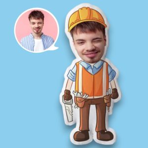 Poklon za majstora gradjevinca Jastuk sa likom po želji!