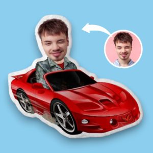 Poklon za ljubitelje automobila ili vozača - Jastuk u automobilu sa likom po želji