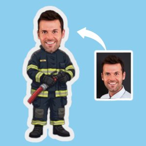Poklon za vatrogasca - Jastuk u uniformi vatrogasca sa likom po želji